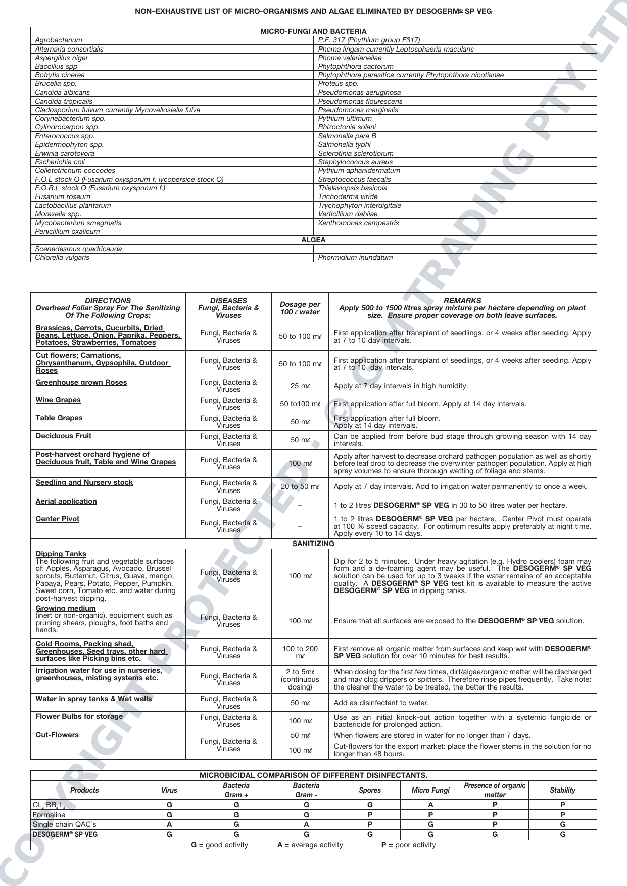 Desogerm® SP VEG leaflet page 2